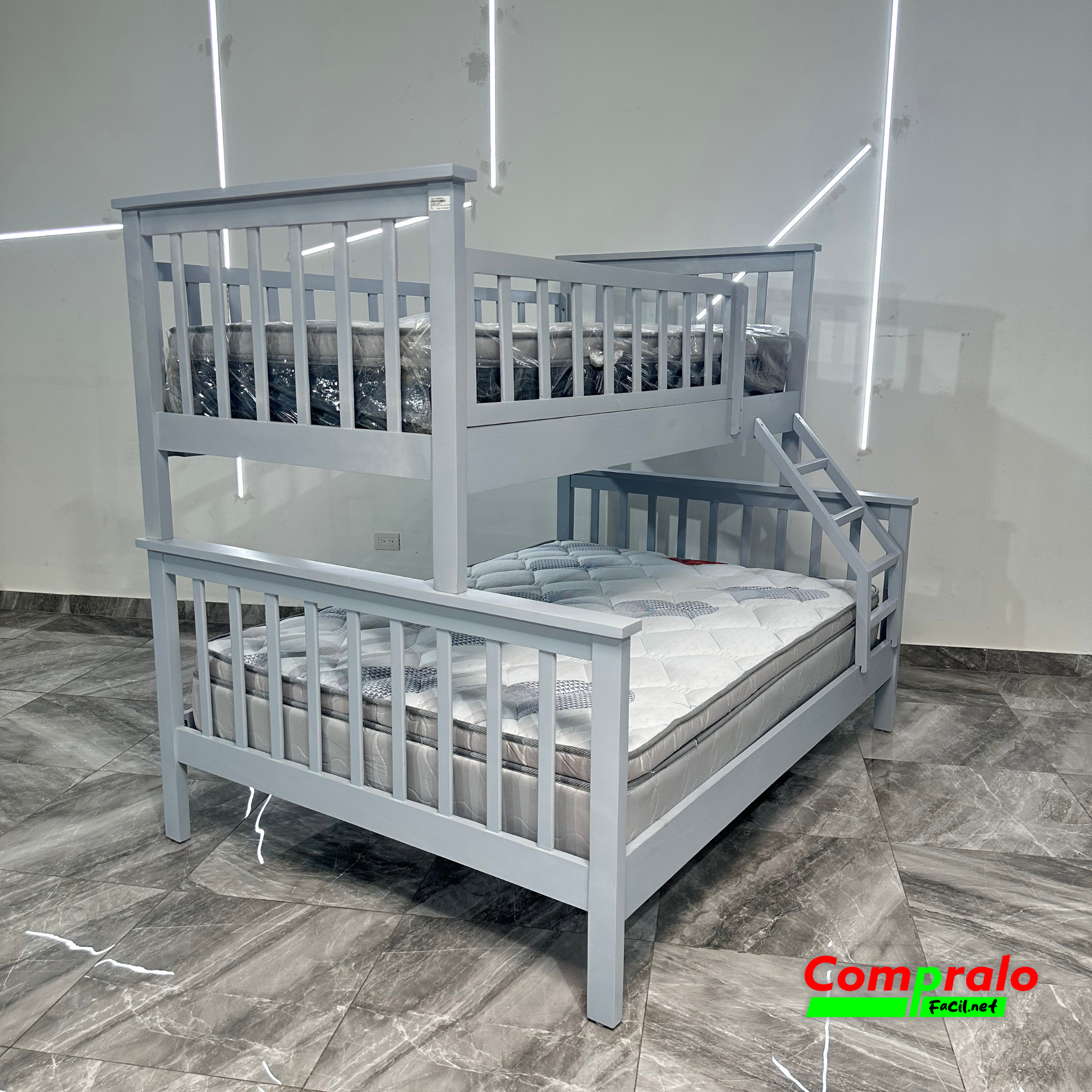 16-001-077-CAMAROTE TWIN FULL 39X54 C.BLANCO.GRIS