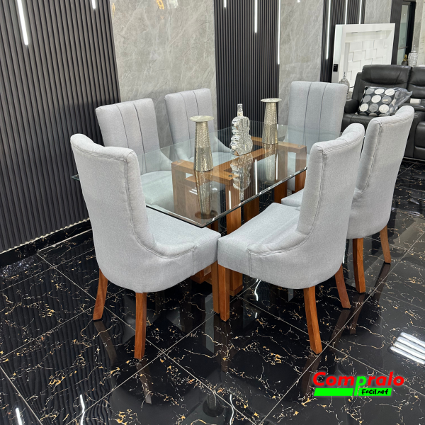 JUEGO DE COMEDOR TAPIZADO ESPECIAL | 6 SILLAS